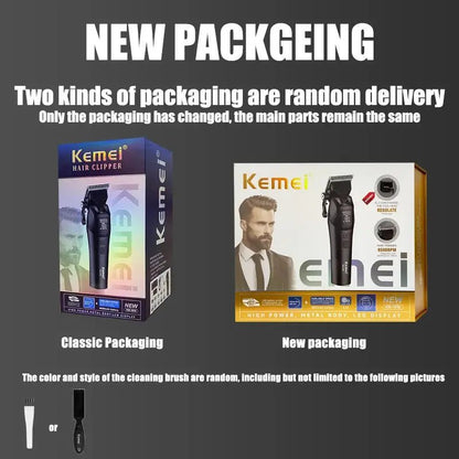 Kemei KM-1858 10W Barber Professional Electric Hair Clipper DLC Blade Trimmer Cordless USB Charging Rechargeable Hair Clippers.