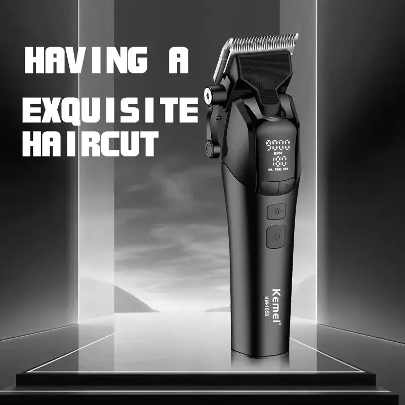 Kemei KM-1858 10W Barber Professional Electric Hair Clipper DLC Blade Trimmer Cordless USB Charging Rechargeable Hair Clippers.