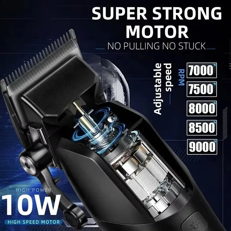 Kemei KM-1858 10W Barber Professional Electric Hair Clipper DLC Blade Trimmer Cordless USB Charging Rechargeable Hair Clippers.