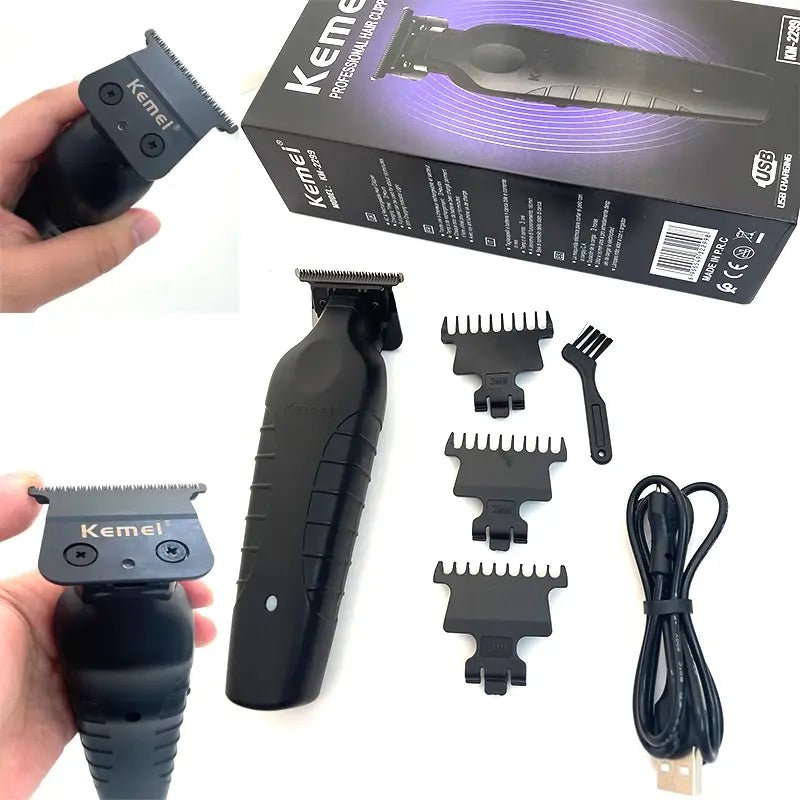 Kemei KM-2299 Professional Hair Clipper 1200mAh Electric Hair Clippers USB Rechargeable Hair Trimmers Hair Cutting Machine.