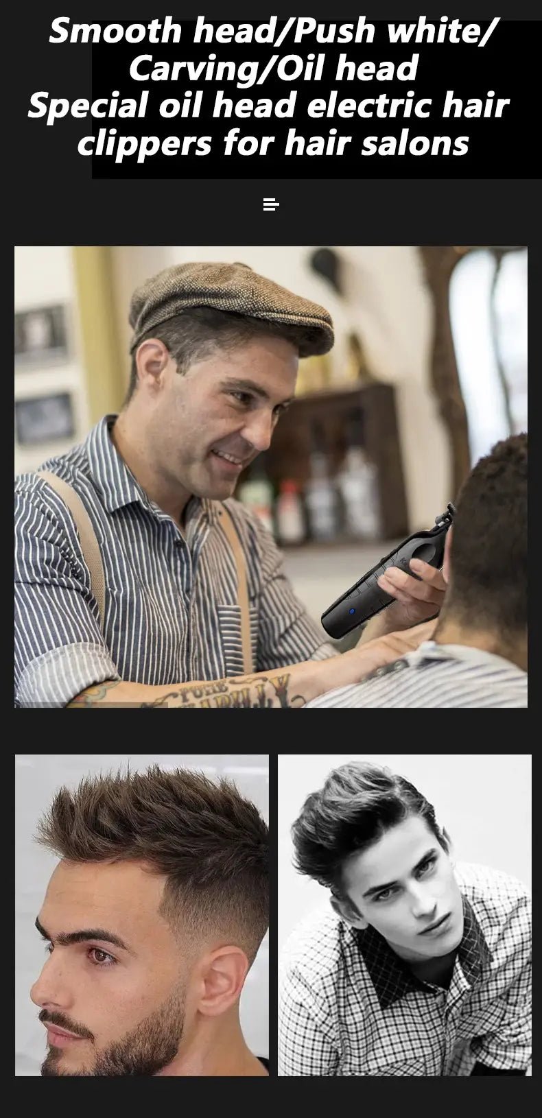 Kemei KM-2299 Professional Hair Clipper 1200mAh Electric Hair Clippers USB Rechargeable Hair Trimmers Hair Cutting Machine.