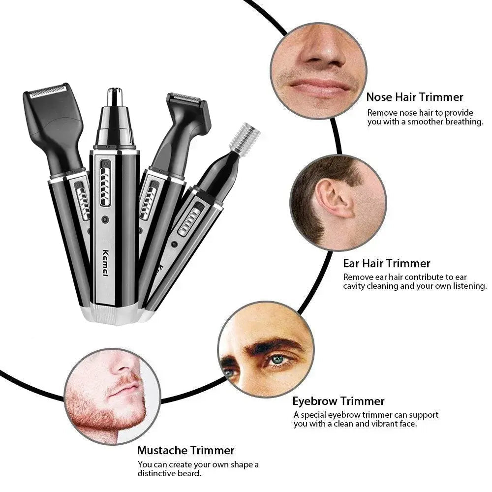 Kemei KM-6630 6631 6632 trimmer for men Nose and ear trimmer Rechargeable Trimmer For Hair Beard Nose And Ear Cleaner Grooming.