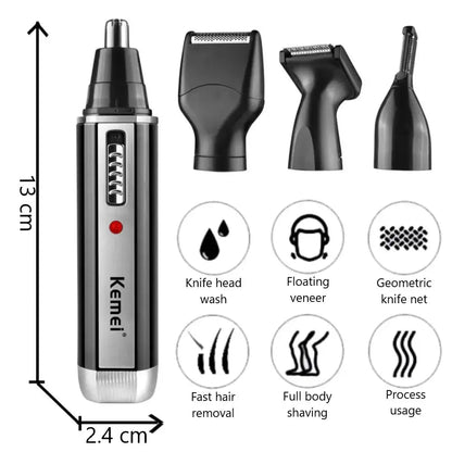 Kemei KM-6630 6631 6632 trimmer for men Nose and ear trimmer Rechargeable Trimmer For Hair Beard Nose And Ear Cleaner Grooming.