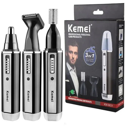 Kemei KM-6630 6631 6632 trimmer for men Nose and ear trimmer Rechargeable Trimmer For Hair Beard Nose And Ear Cleaner Grooming.