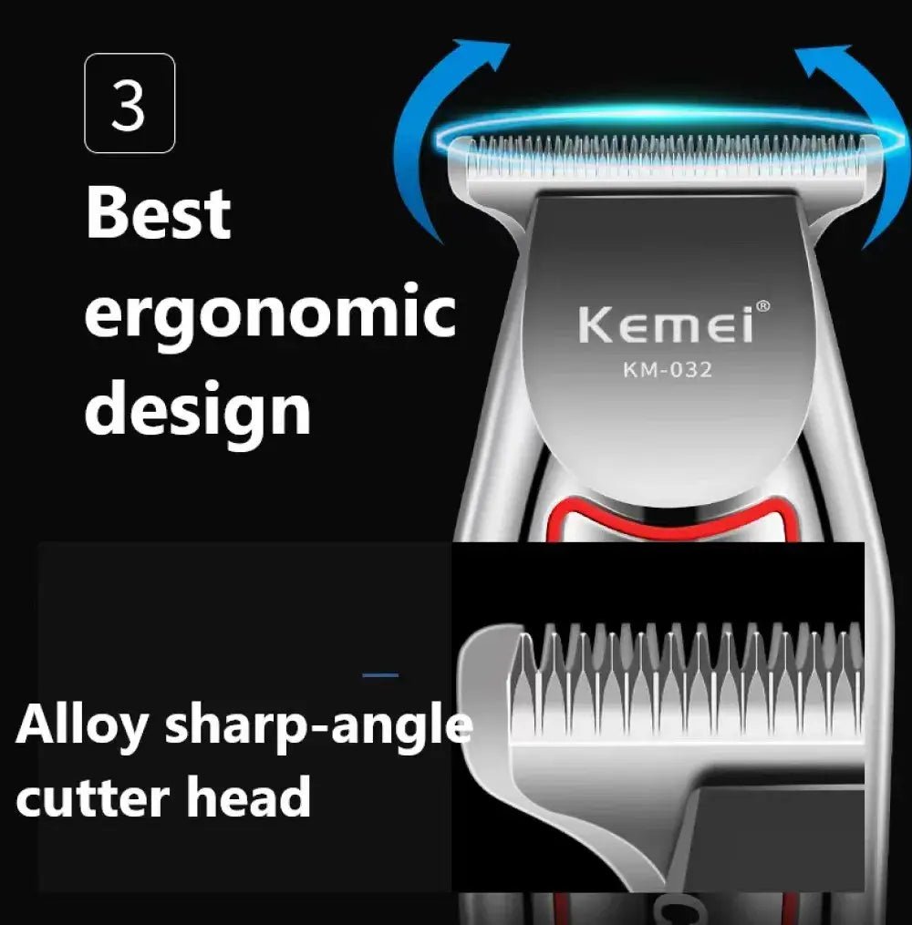 KEMEI Profession Hair Trimmer Electric Beard Trimmer For Men Hair Clipper Hair Cutter  Machine Hair Cut Grooming Kit  KM-032.