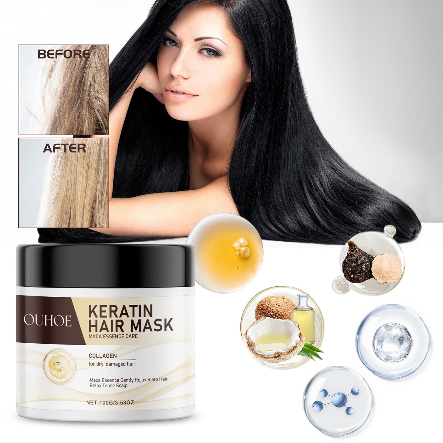Keratin Conditioner Soft Scalp Deep Nourishing.