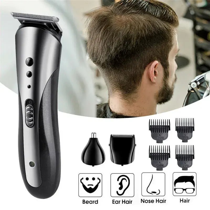 KM-1407 3 in 1 Rechargeable Men Hair Clipper Shaver Electric Nose Ear Trimmer Beard Razor Haircut Cutting Machine Styling Tools.
