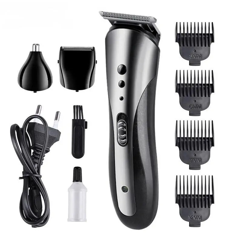 KM-1407 3 in 1 Rechargeable Men Hair Clipper Shaver Electric Nose Ear Trimmer Beard Razor Haircut Cutting Machine Styling Tools.
