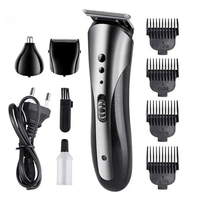 KM-1407 3 in 1 Rechargeable Men Hair Clipper Shaver Electric Nose Ear Trimmer Beard Razor Haircut Cutting Machine Styling Tools.