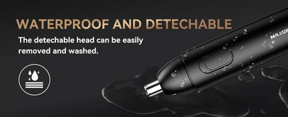 MAXGROOM Nose Hair Trimmer for Men Rechargeable 360 Rotating Dual-Blade Electric Shaver Eyebrows Nose Hair Trimmer Painless Safe.