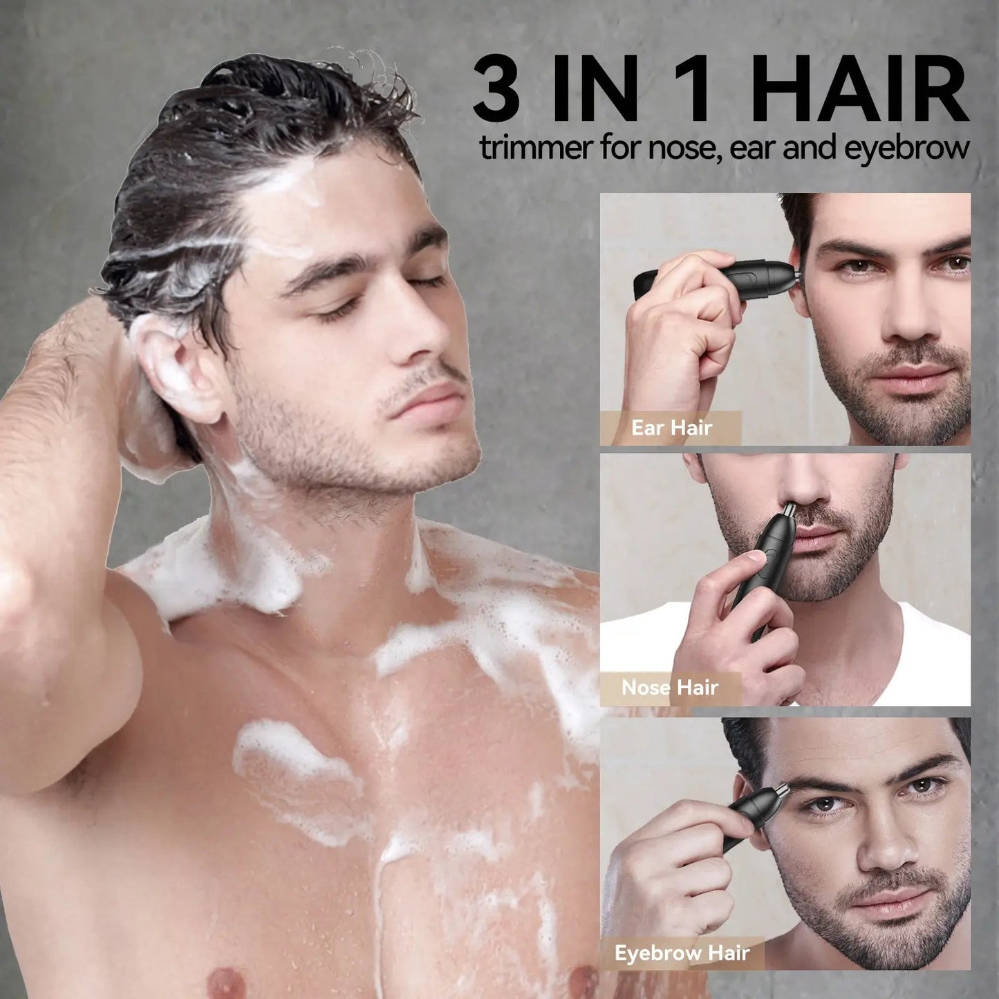 MAXGROOM Nose Hair Trimmer for Men Rechargeable 360 Rotating Dual-Blade Electric Shaver Eyebrows Nose Hair Trimmer Painless Safe.