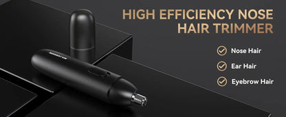 MAXGROOM Nose Hair Trimmer for Men Rechargeable 360 Rotating Dual-Blade Electric Shaver Eyebrows Nose Hair Trimmer Painless Safe.
