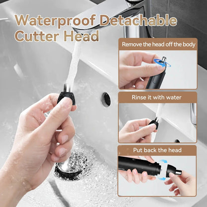 MAXGROOM Nose Hair Trimmer for Men Rechargeable 360 Rotating Dual-Blade Electric Shaver Eyebrows Nose Hair Trimmer Painless Safe.