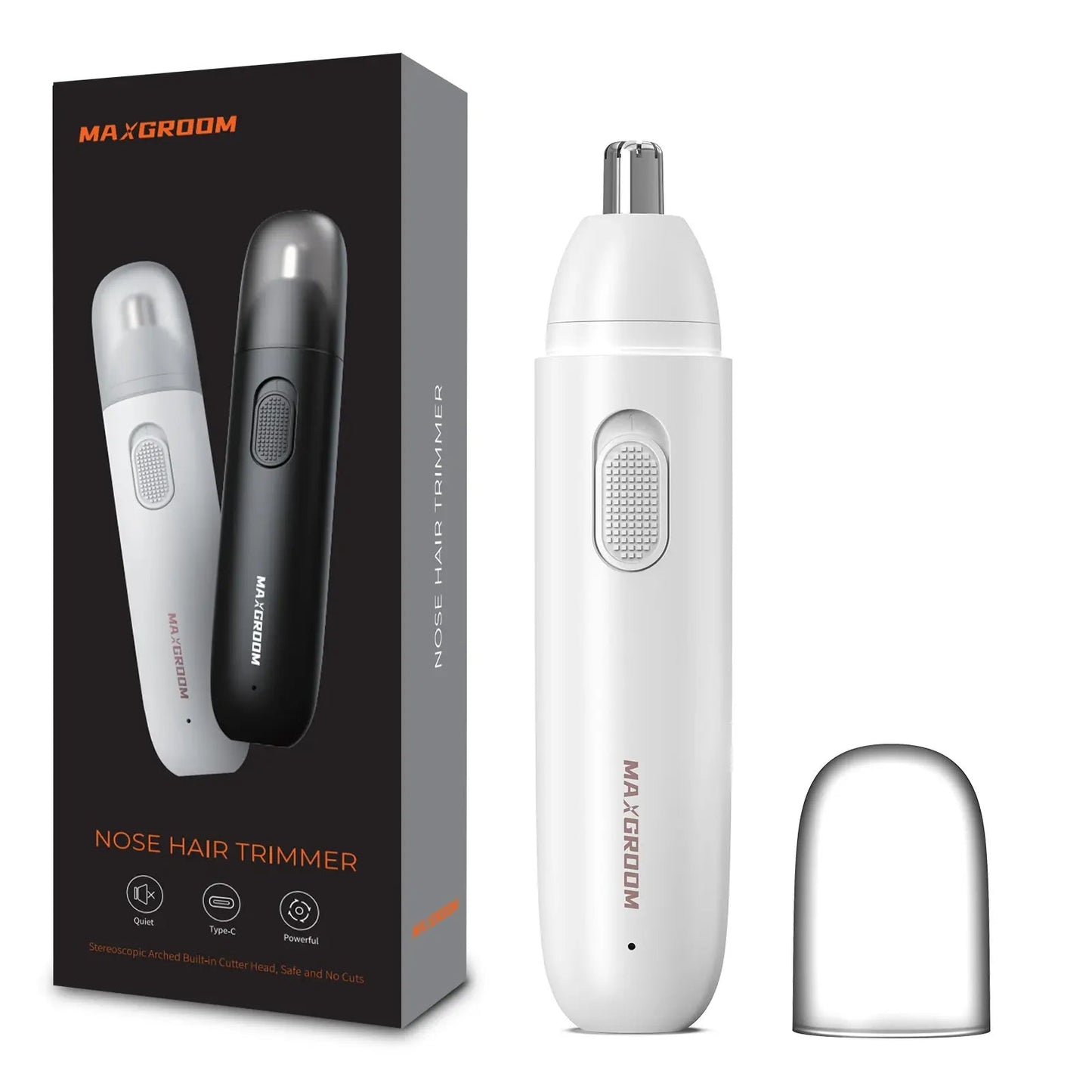 MAXGROOM Nose Hair Trimmer for Men Rechargeable 360 Rotating Dual-Blade Electric Shaver Eyebrows Nose Hair Trimmer Painless Safe.