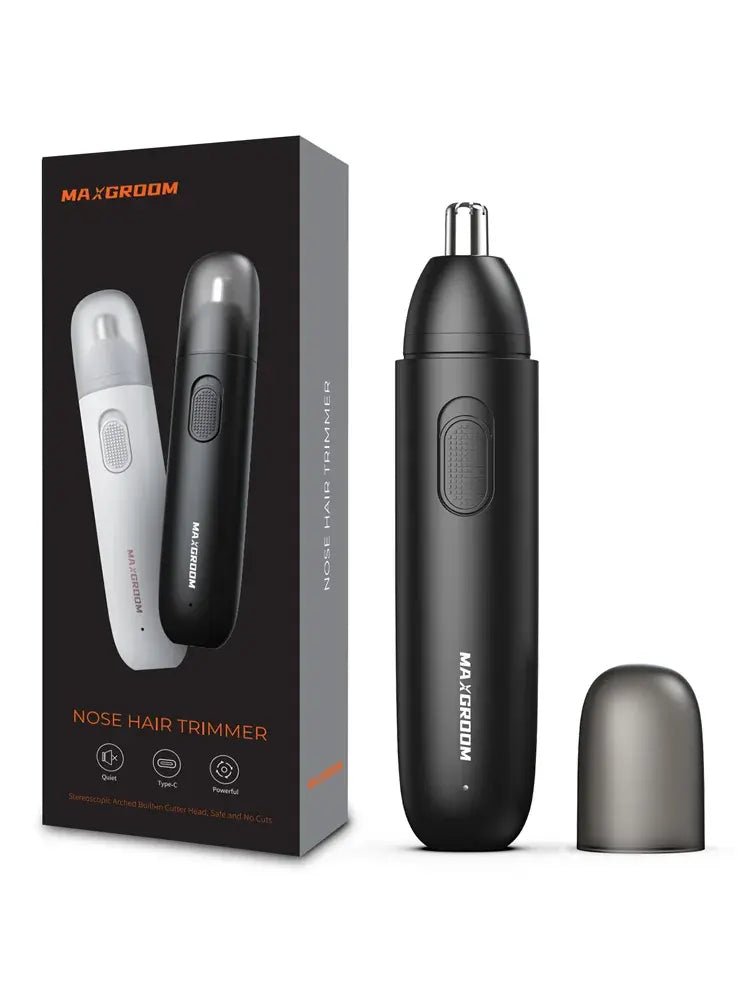 MAXGROOM Nose Hair Trimmer for Men Rechargeable 360 Rotating Dual-Blade Electric Shaver Eyebrows Nose Hair Trimmer Painless Safe.
