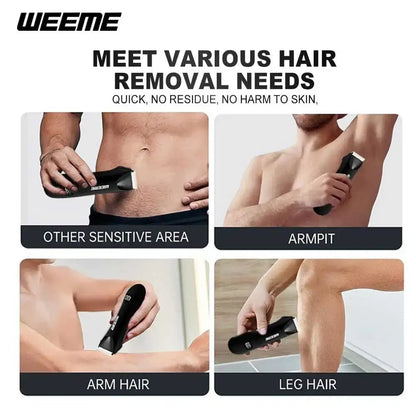 Men's Body Grooming Trimmer with Digital Display, Multi-Functional Electric Hair Removal, Portable Quick Body Hair Trimmer.