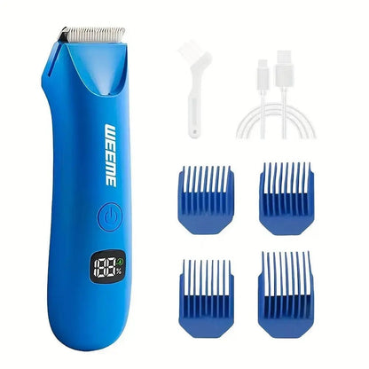 Men's Body Grooming Trimmer with Digital Display, Multi-Functional Electric Hair Removal, Portable Quick Body Hair Trimmer.