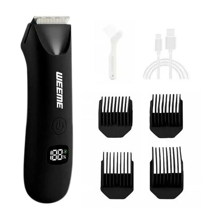 Men's Body Grooming Trimmer with Digital Display, Multi-Functional Electric Hair Removal, Portable Quick Body Hair Trimmer.