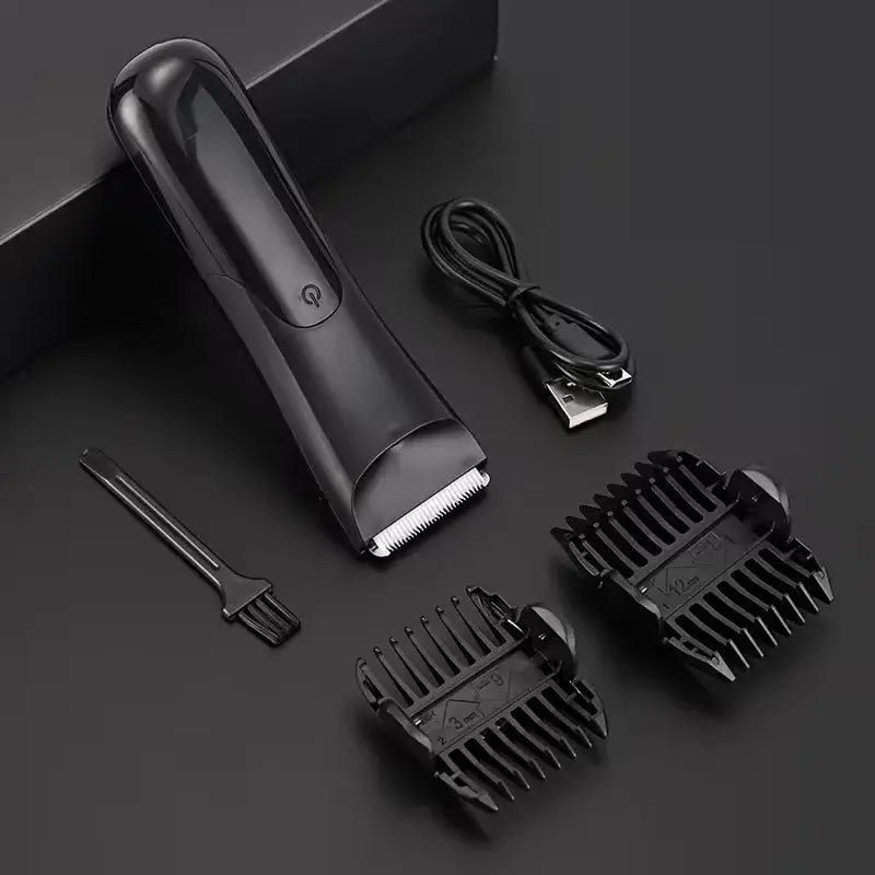 Men's Body Hair Trimmer Epilator Beard Shaver for Groin Chest Armpit Arms Legs - All-In-One Hair Removal Razor.