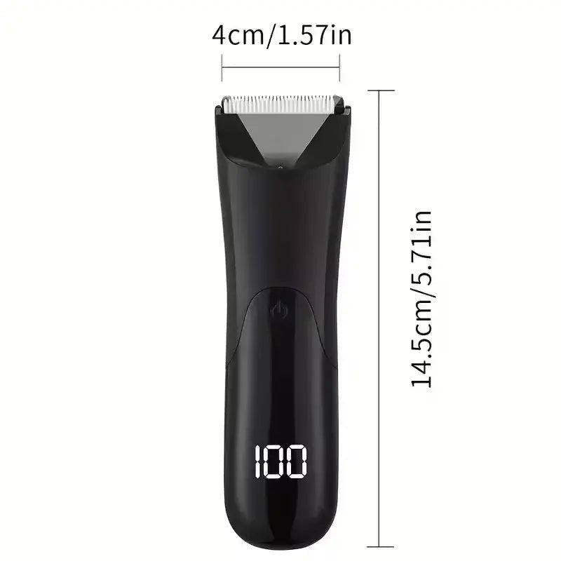 Men's Body Trimmer, Electric Razor, Pubic and Underarm Hair Private Hair Trimmer, Ceramic Blade Men's Grooming Kit.
