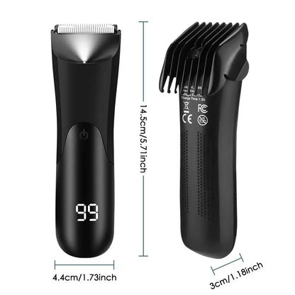 Men's Groin Body Hair Trimmer Electric Shaver For Men Ball Pubic Private Areas Hair Removal Chest Arm Leg Shaving Machine Razor.