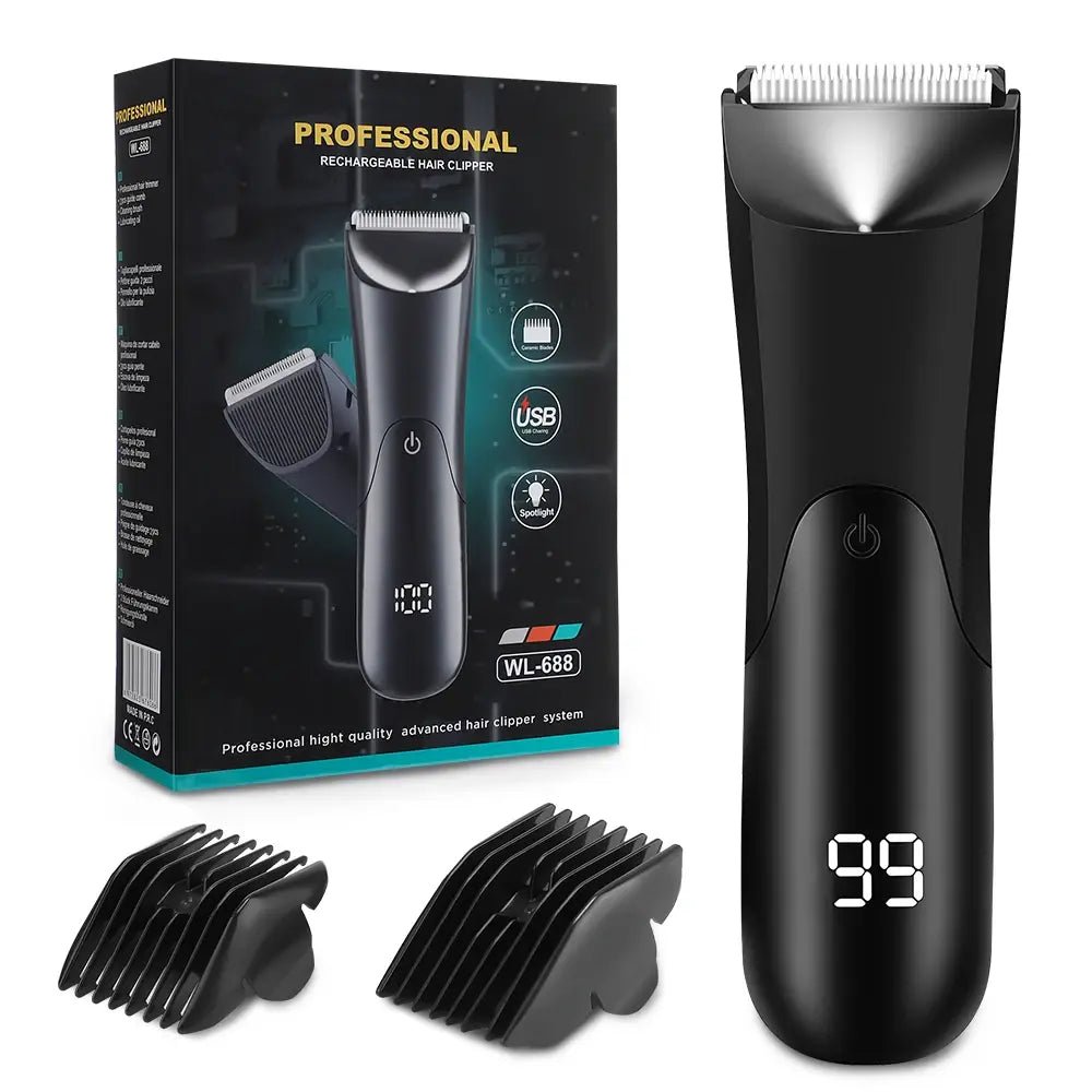 Men's Groin Body Hair Trimmer Electric Shaver For Men Ball Pubic Private Areas Hair Removal Chest Arm Leg Shaving Machine Razor.