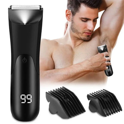 Men's Groin Body Hair Trimmer Electric Shaver For Men Ball Pubic Private Areas Hair Removal Chest Arm Leg Shaving Machine Razor.