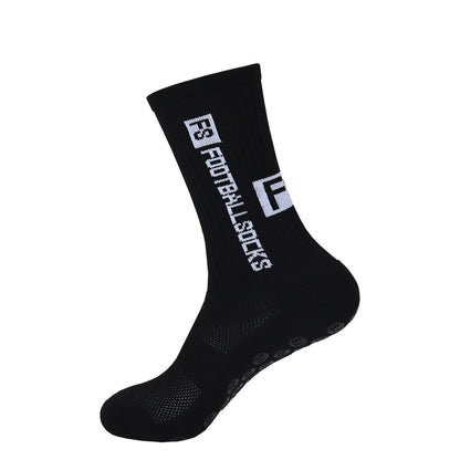 Mid-calf Professional Football Socks Round Silicone Non-slip Socks With Non-slip Rubber Soles.