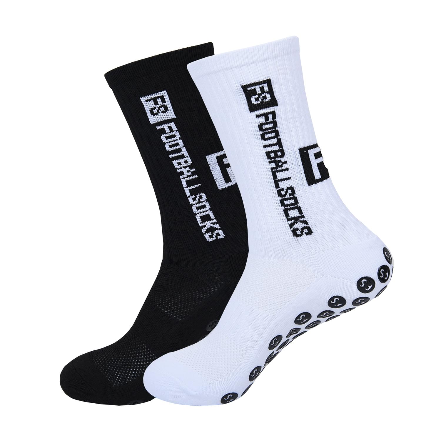 Mid-calf Professional Football Socks Round Silicone Non-slip Socks With Non-slip Rubber Soles.
