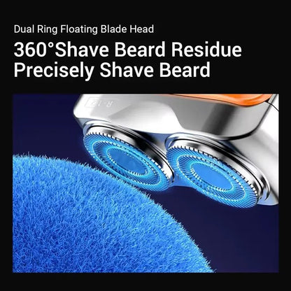 Mini Electric Smart Shaver Household Car Shaver Digital Display Dual Blade Rechargeable Shaver Powerful Beard Trimmer Tool.