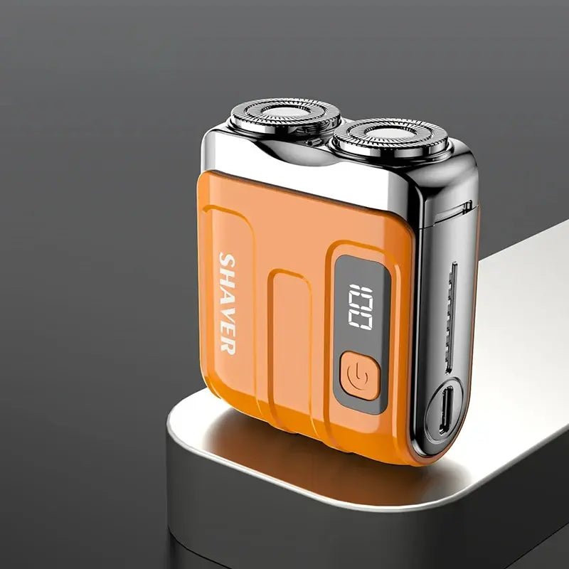 Mini Electric Smart Shaver Household Car Shaver Digital Display Dual Blade Rechargeable Shaver Powerful Beard Trimmer Tool - Lux Mart London