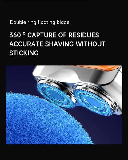 Mini Electric Smart Shaver Household Car Shaver Digital Display Dual Blade Rechargeable Shaver Powerful Beard Trimmer Tool.