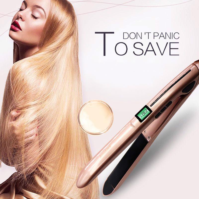 Mini hair straightener.
