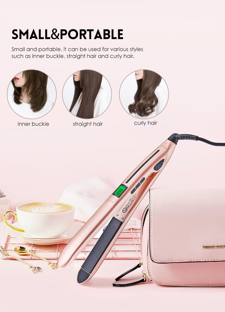 Mini hair straightener.