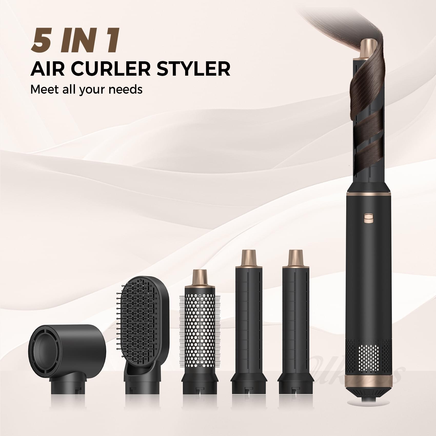 Multifunctional Five-in-one Noise Reduction Modeling Hair Curler.