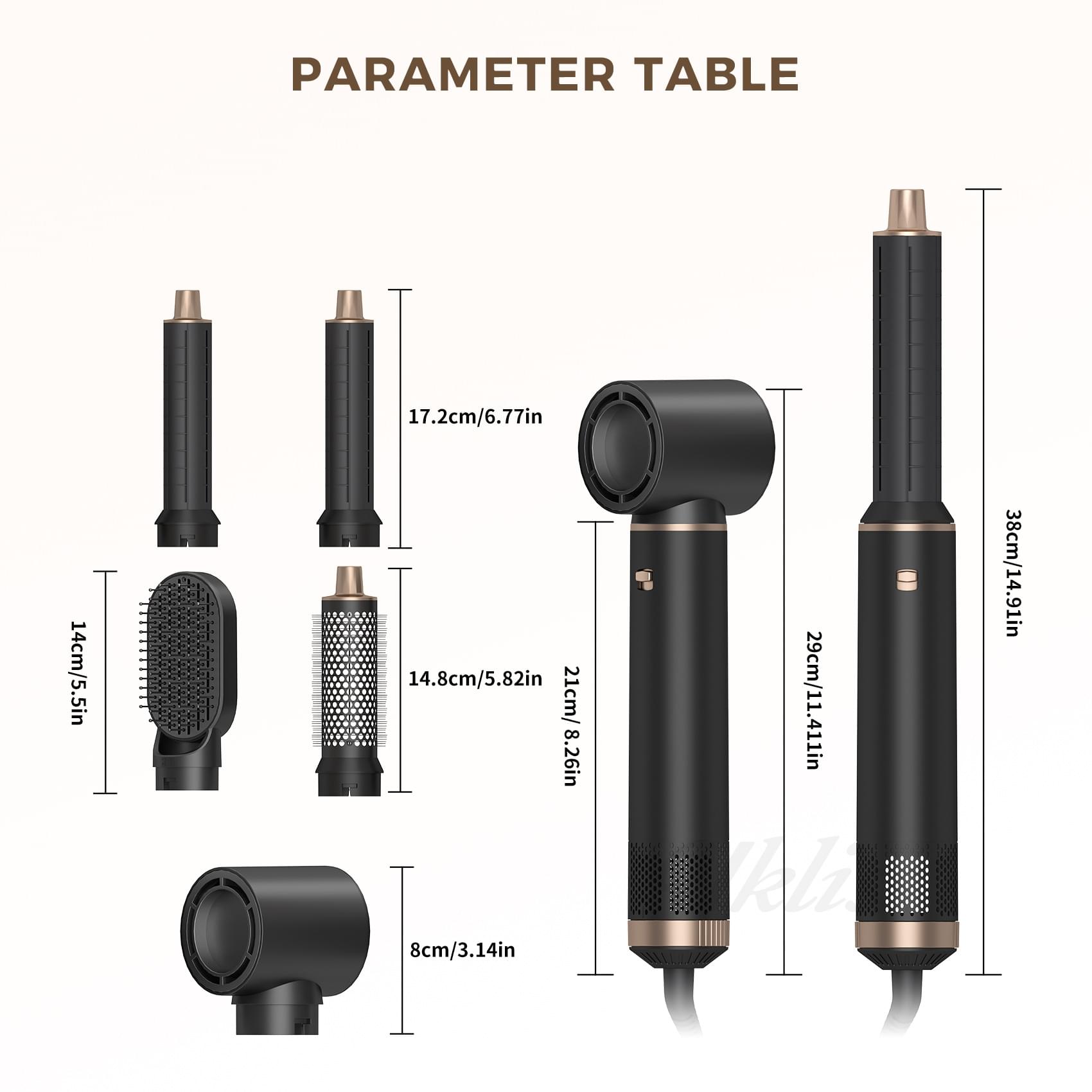 Multifunctional Five-in-one Noise Reduction Modeling Hair Curler.