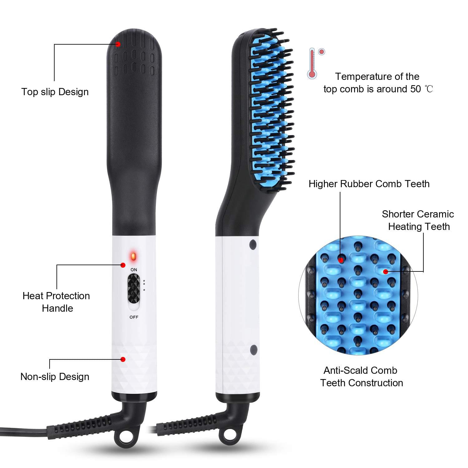Multifunctional Hair Straightener Hair Comb Brush Men Beard Straightener Straightening.