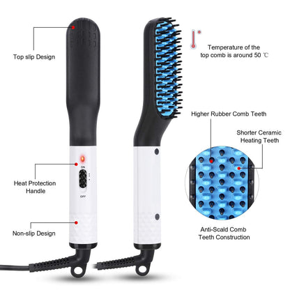 Multifunctional Hair Straightener Hair Comb Brush Men Beard Straightener Straightening.