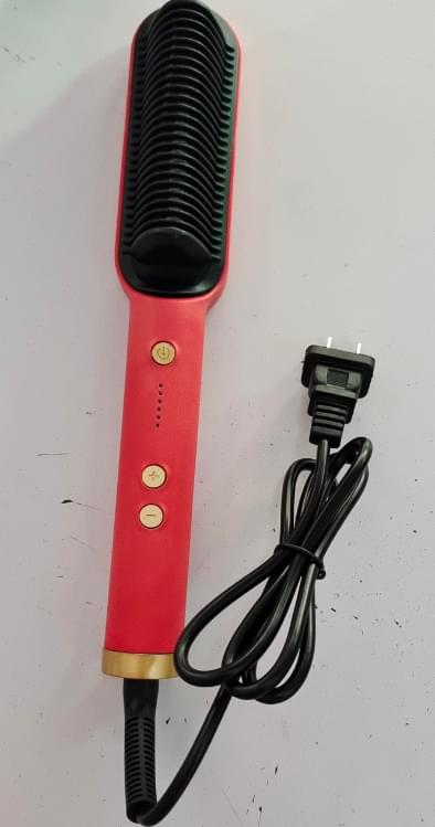 New 2 In 1 Hair Straightener Hot Comb Negative Ion Curling Tong Dual-purpose Electric Hair Brush.