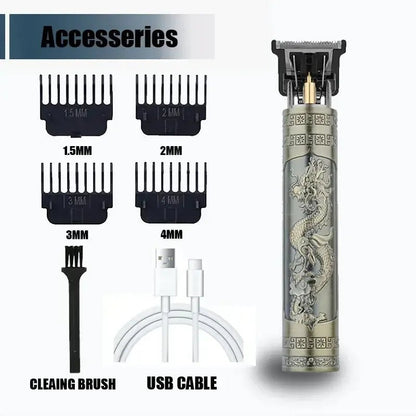 New！T9 Electric Hair Trimmer/Accessories | USB Professional Shaver | 0mm Bald Fade Cutting Machine Portable for Men Home Haircut.