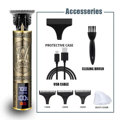 New！T9 Electric Hair Trimmer/Accessories | USB Professional Shaver | 0mm Bald Fade Cutting Machine Portable for Men Home Haircut - Lux Mart London