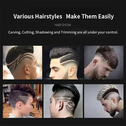 New！T9 Electric Hair Trimmer/Accessories | USB Professional Shaver | 0mm Bald Fade Cutting Machine Portable for Men Home Haircut.