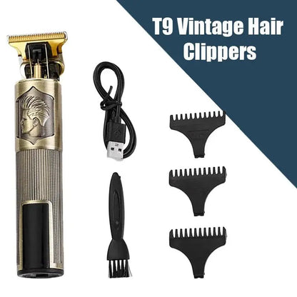 New！T9 Electric Hair Trimmer/Accessories | USB Professional Shaver | 0mm Bald Fade Cutting Machine Portable for Men Home Haircut - Lux Mart London