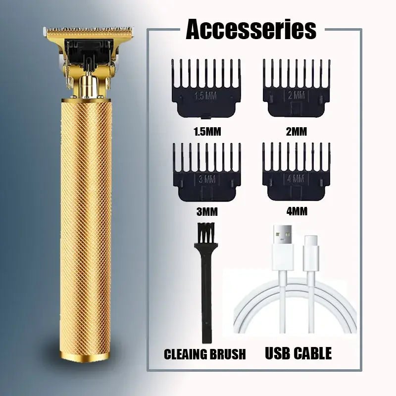 New！T9 Electric Hair Trimmer/Accessories | USB Professional Shaver | 0mm Bald Fade Cutting Machine Portable for Men Home Haircut - Lux Mart London