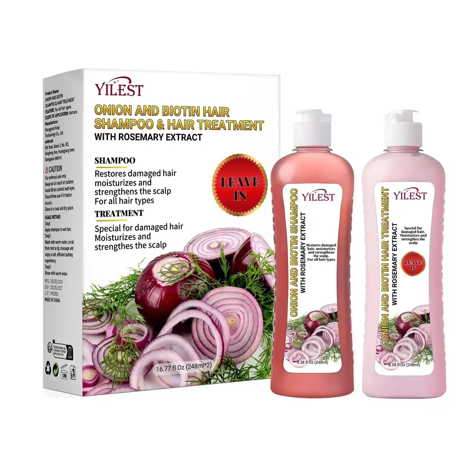 Onion Biotin Rosemary Shampoo Suit Nourish Hair Root Scalp Gloss Hair Care Cleaning.