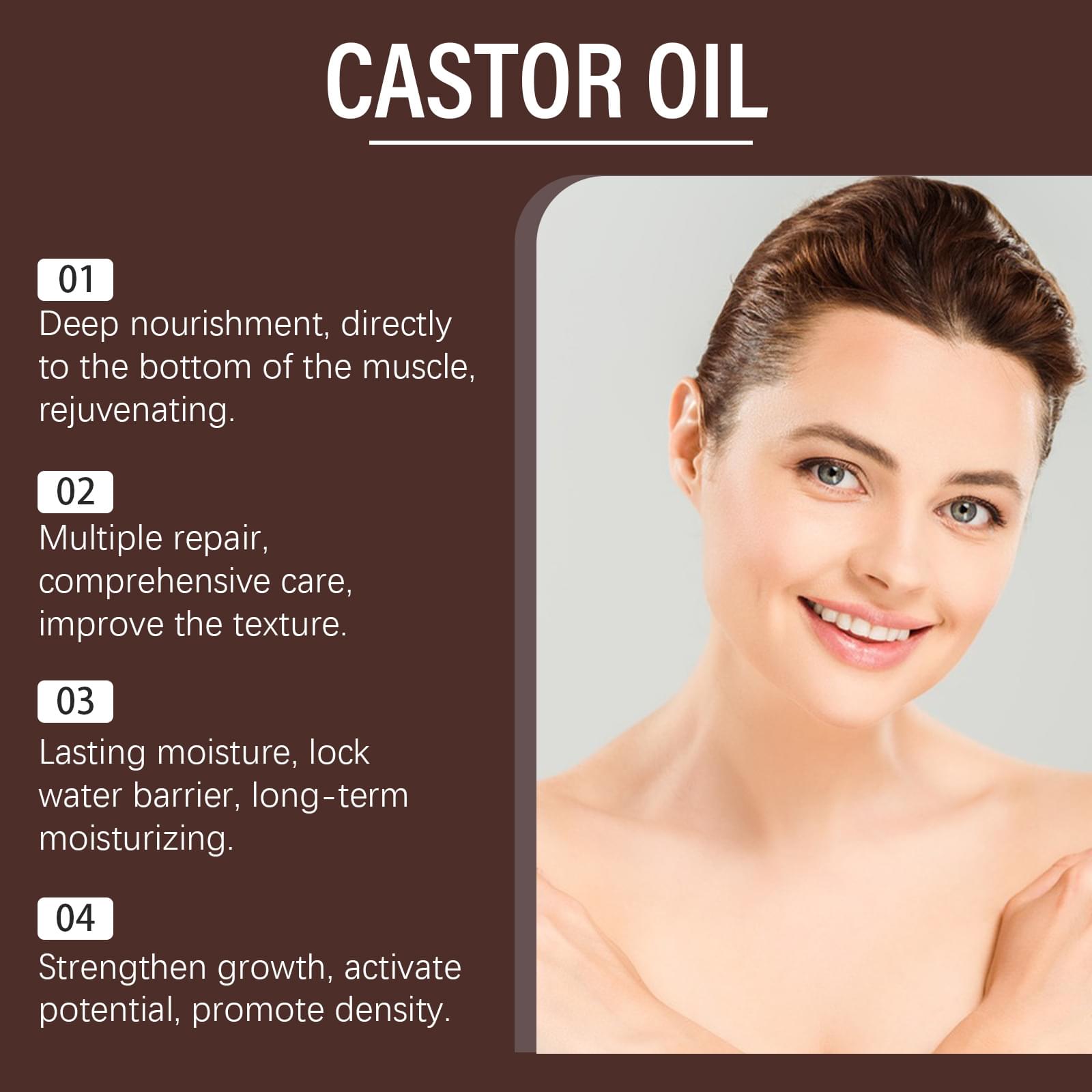 Organic Castor Oil Body Skin Nourishing And Moisturizing Eyebrow Hair Moisturizing Massage Treatment Oil.