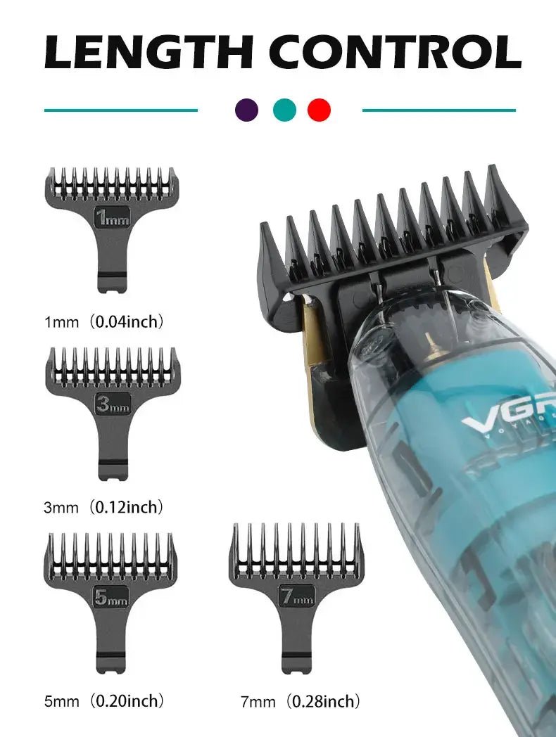 Original VGR Professional Hair Trimmer For Men Electric Beard Trimmer Rechargeable Hair Clipper Washable Haircut Barber Shop Kit.