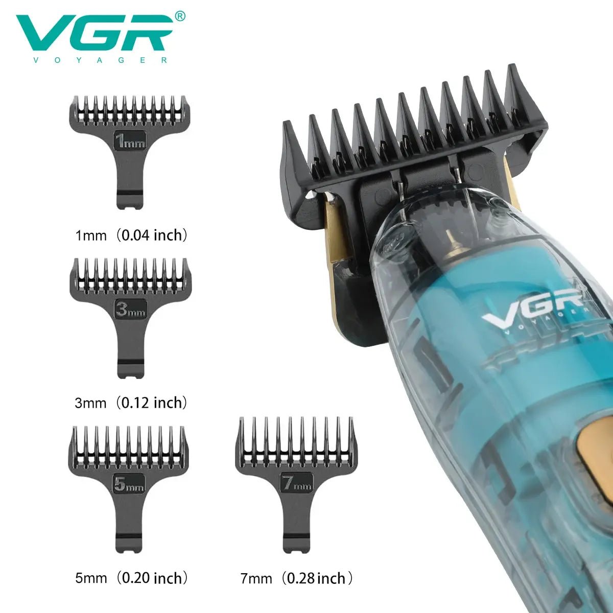 Original VGR Professional Hair Trimmer For Men Electric Beard Trimmer Rechargeable Hair Clipper Washable Haircut Barber Shop Kit.