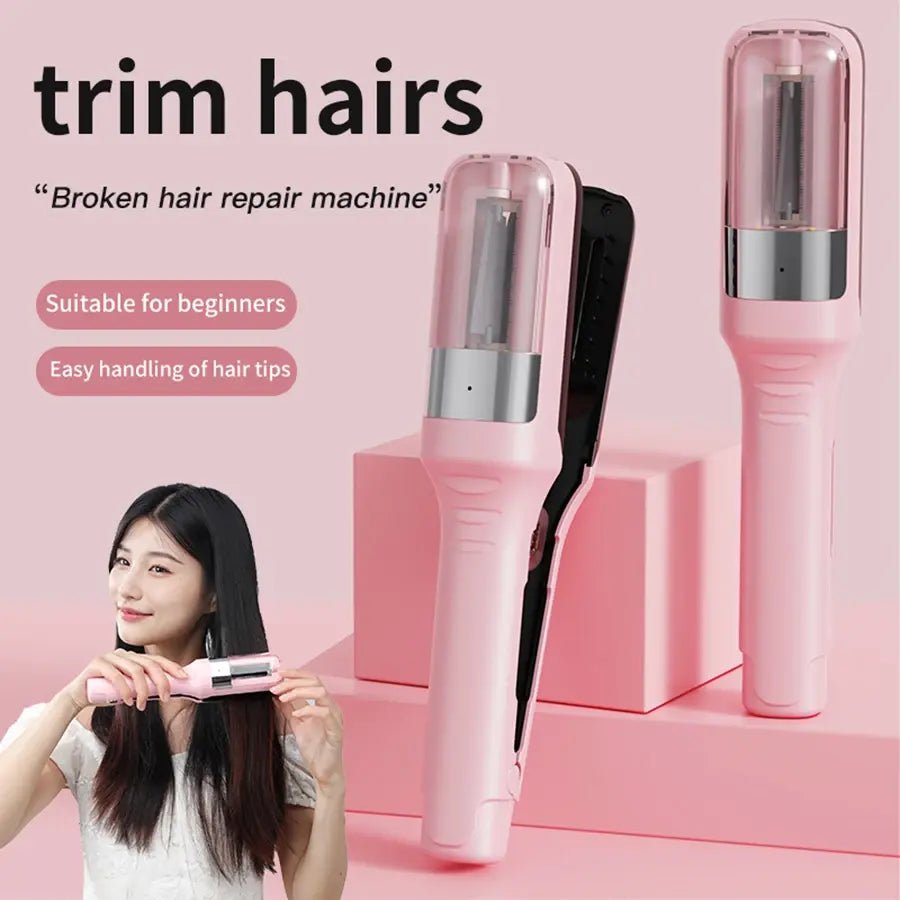 Portable electric hair tip trimmer, rechargeable split hair trimmer, damaged hair repair, a must-have for beauty lovers, perfect.