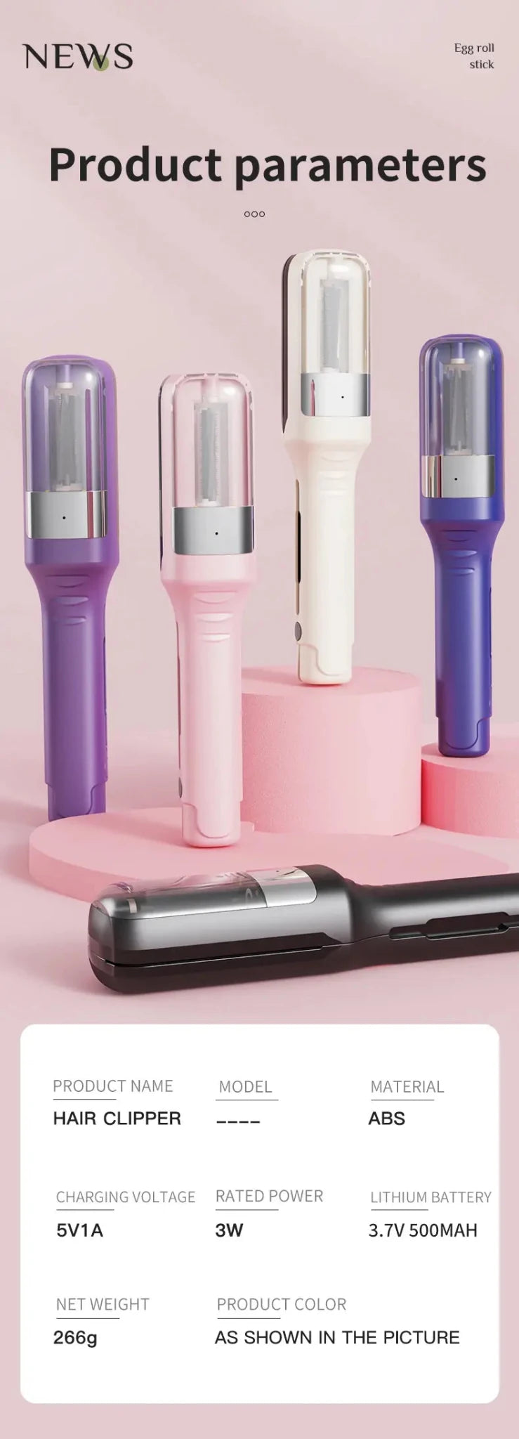 Portable electric hair tip trimmer, rechargeable split hair trimmer, damaged hair repair, a must-have for beauty lovers, perfect.